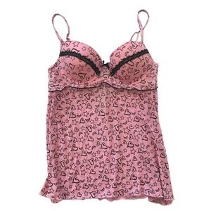 Y2K Scene queen pink and black Lingerie top